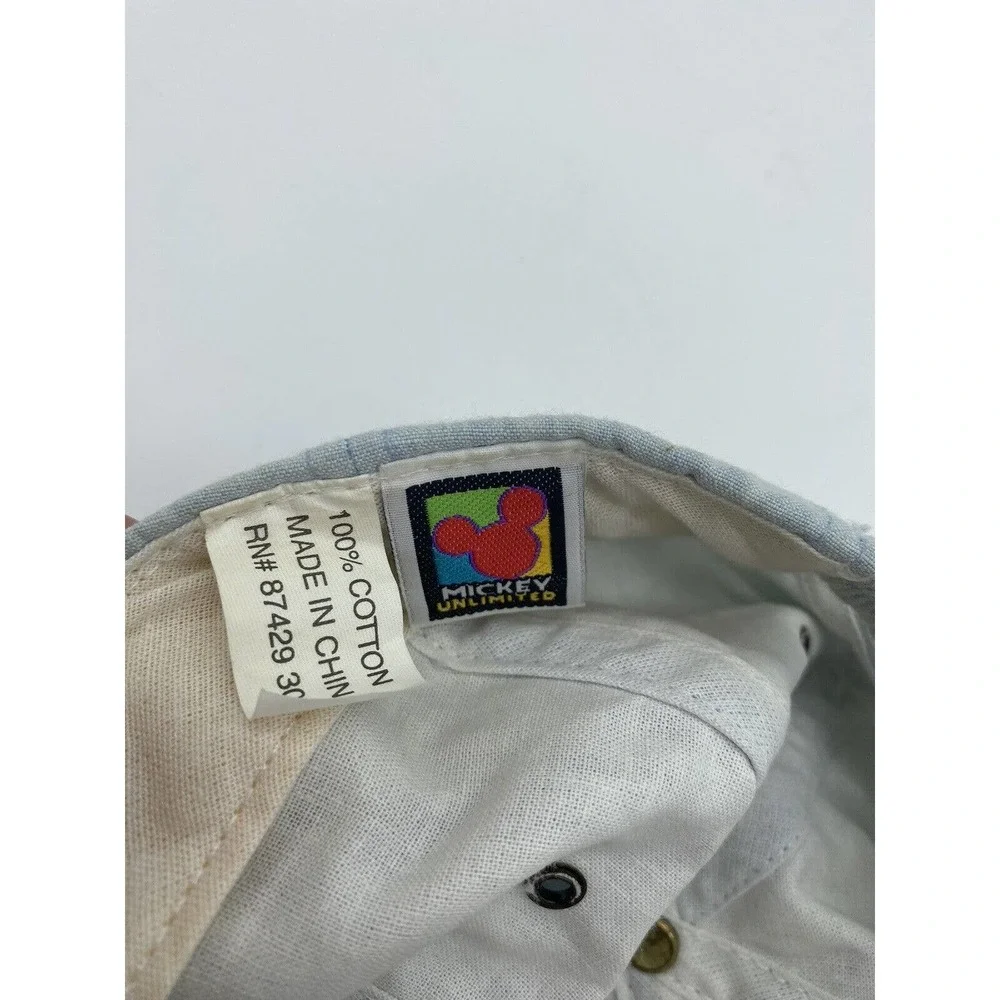 Vintage Disney Mickey‎ Mouse Mickey Unlimited Embroidered Hat Blue Colorful